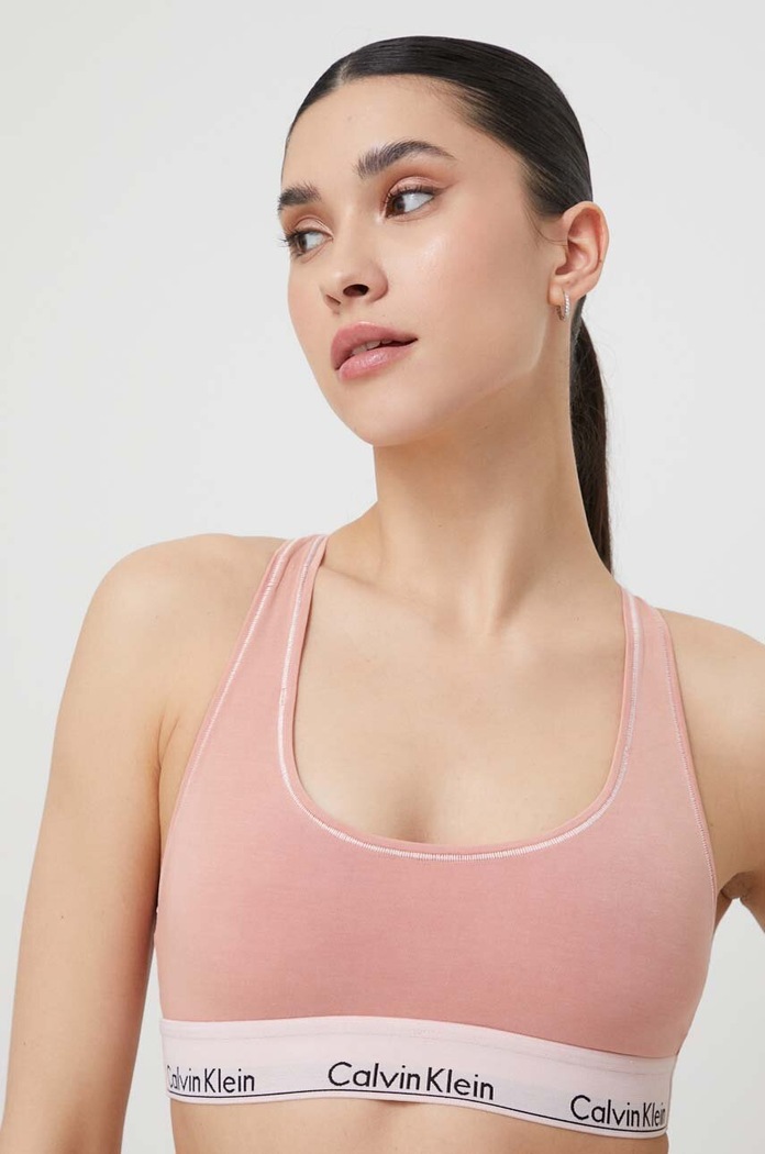 Calvin Klein Underwear biustonosz dzianina pomarańczowy 000QF7207E.PPYX