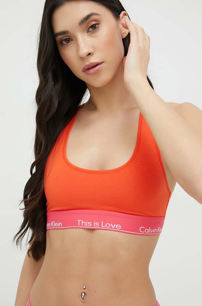 Calvin Klein Underwear biustonosz nadruk czerwony 000QF7281E.PPYX