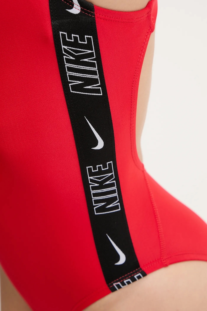 Nike egyrészes fürdőruha Logo Tape piros NESSD190