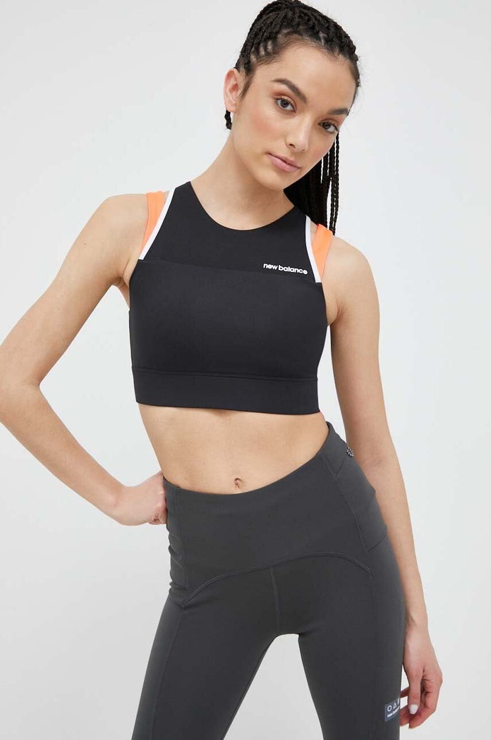 Sportovní podprsenka New Balance Shape Shield jemně vyztužené černá WB21110NDF
