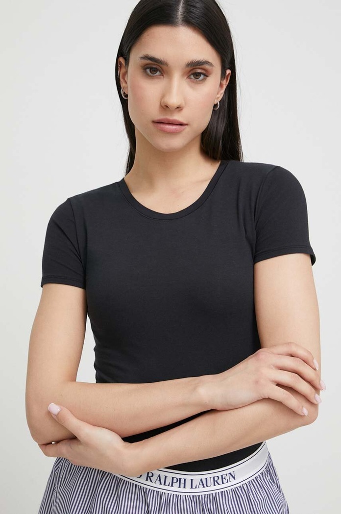 Μπλουζάκι πιτζάμας Polo Ralph Lauren μαύρο 4P3005
