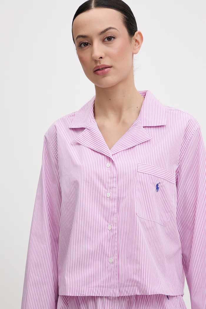 Polo Ralph Lauren pyžamo dámske bavlnené 4P8010 fialová AA00