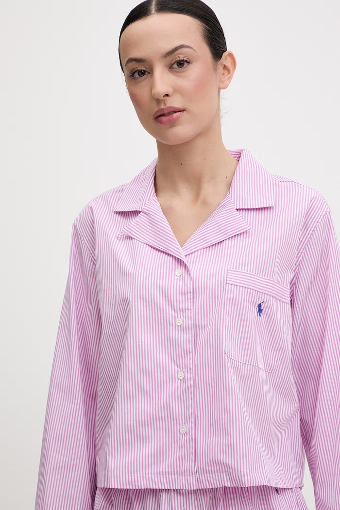Polo Ralph Lauren pyžamo dámske bavlnené 4P8010 fialová AA00