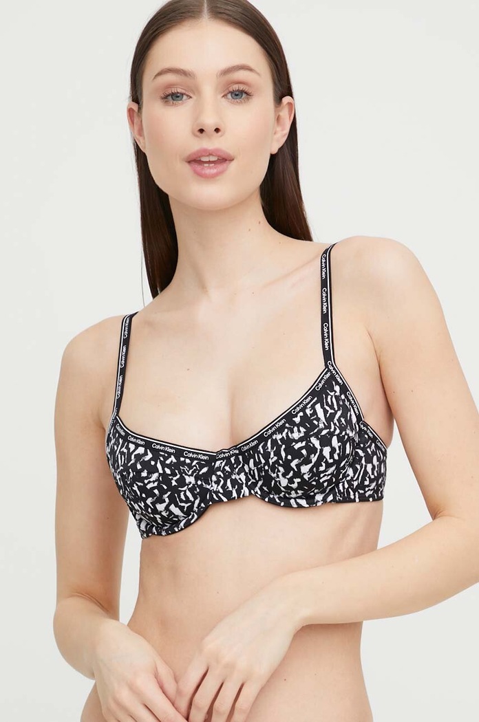 Oblečení Plavková podprsenka Calvin Klein KW0KW02280 černá