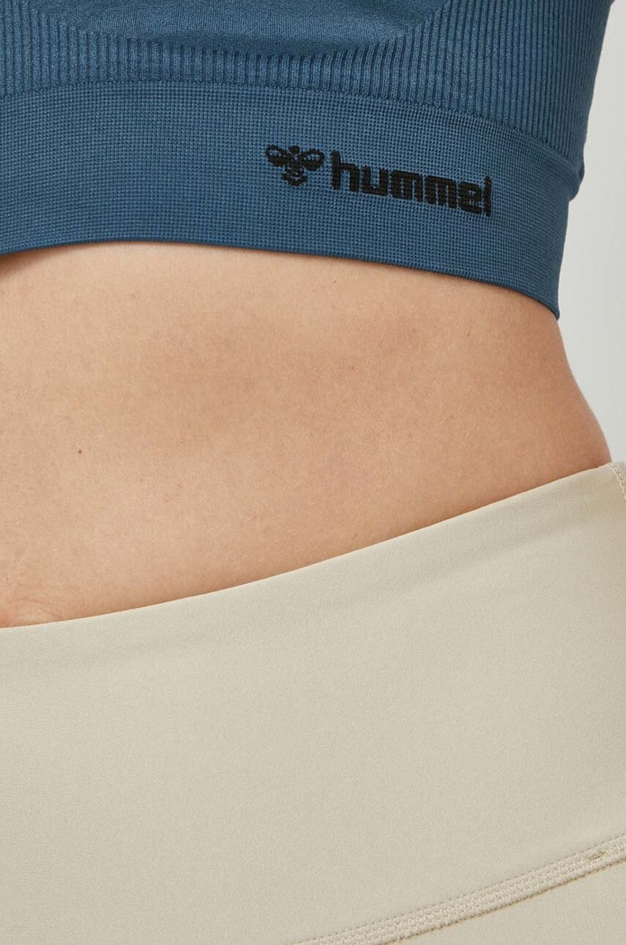 Hummel biustonosz sportowy hmlTIF SEAMLESS SPORTS TOP 210490 turkusowy