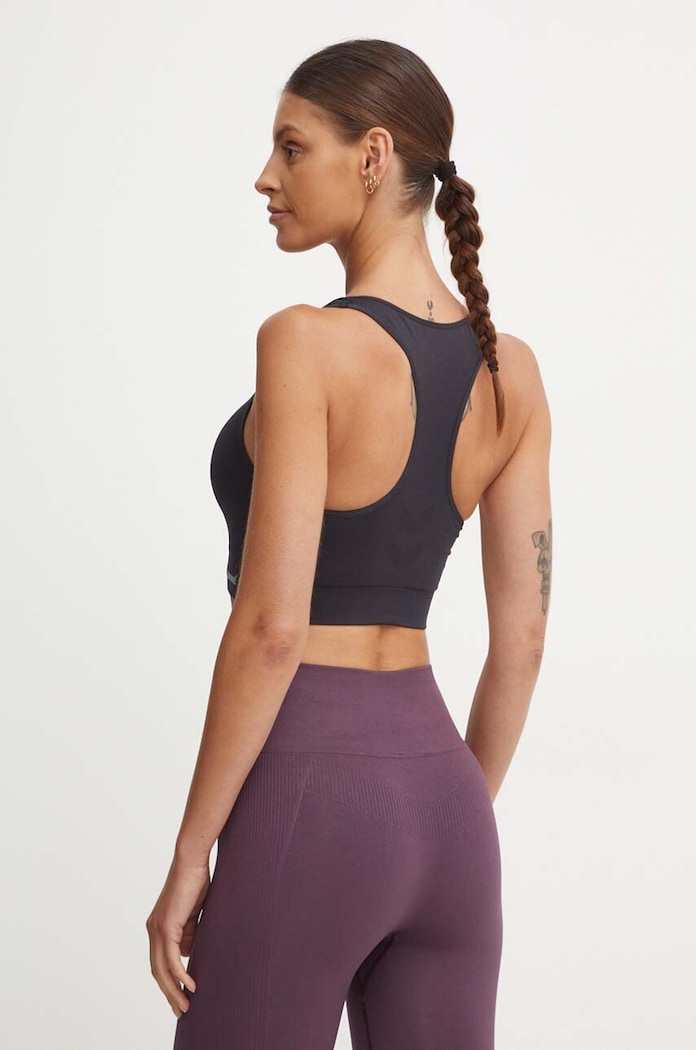 Oblečení Hummel sportovní podprsenka hmlTIF SEAMLESS SPORTS TOP 210490 černá
