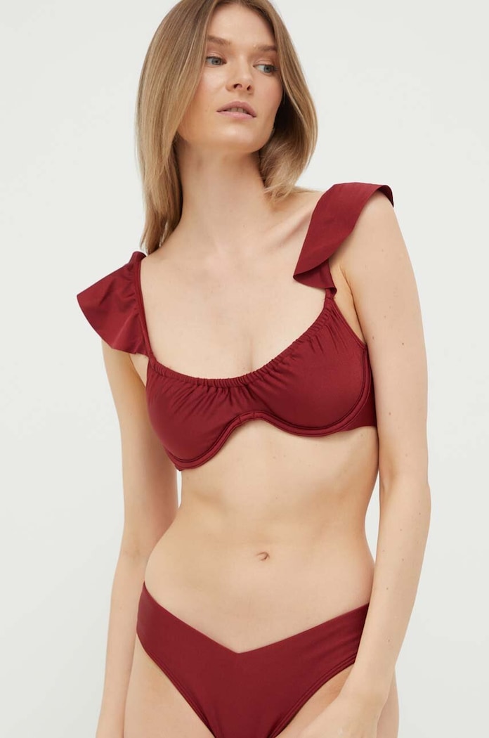 Kupaći grudnjak Abercrombie & Fitch bordo KI111.3131.565