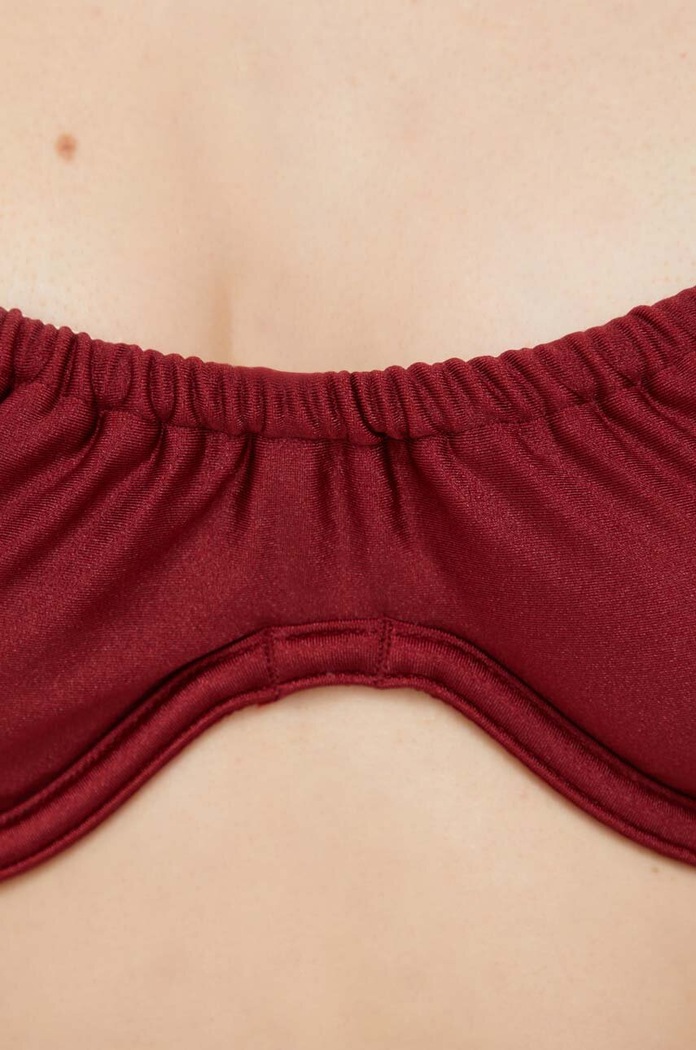 Kupaći grudnjak Abercrombie & Fitch KI111.3131.565 bordo