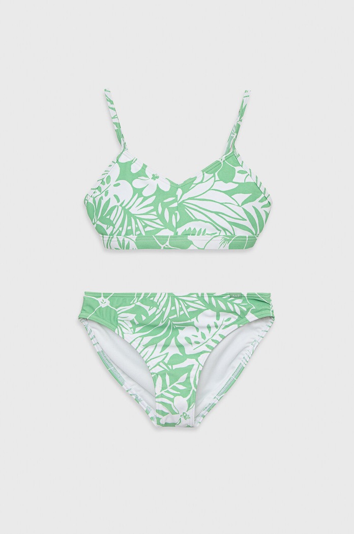 Abercrombie & Fitch kétrészes gyerek fürdőruha melltartó merevítő nélkül zöld KI211.3014