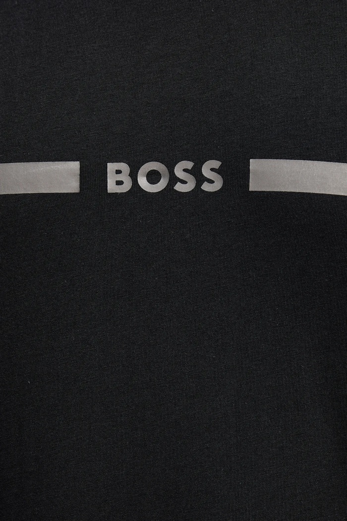 Бавовняна пляжна футболка BOSS T-Shirt special 50484328 чорний