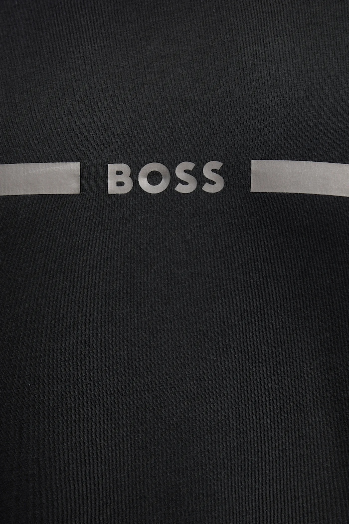 Бавовняна пляжна футболка BOSS T-Shirt special 50484328 чорний