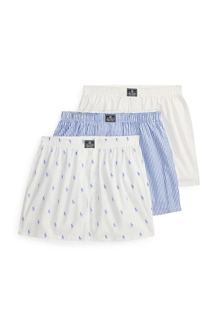 Polo Ralph Lauren boxeri din bumbac pentru bărbați pachet de 3 cu modele alb 714830273