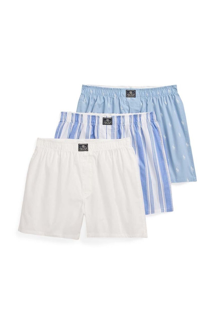 Polo Ralph Lauren boxerky pánské bavlněné 3-pack látka modrá 714830273