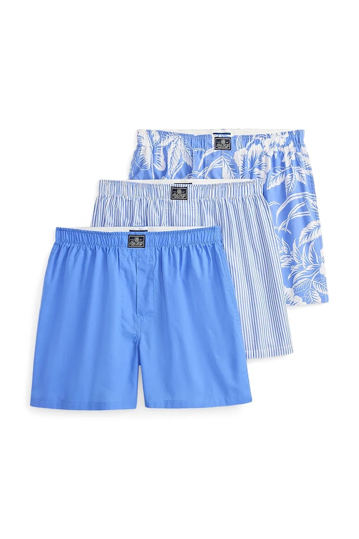 Polo Ralph Lauren boxeri din bumbac pentru bărbați pachet de 3 cu modele albastru 714830273