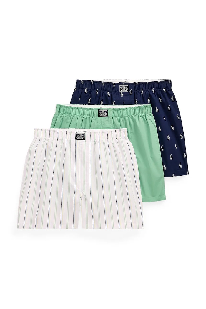 Polo Ralph Lauren bokserki męskie bawełniane 3-pack wzorzyste granatowy 714830273