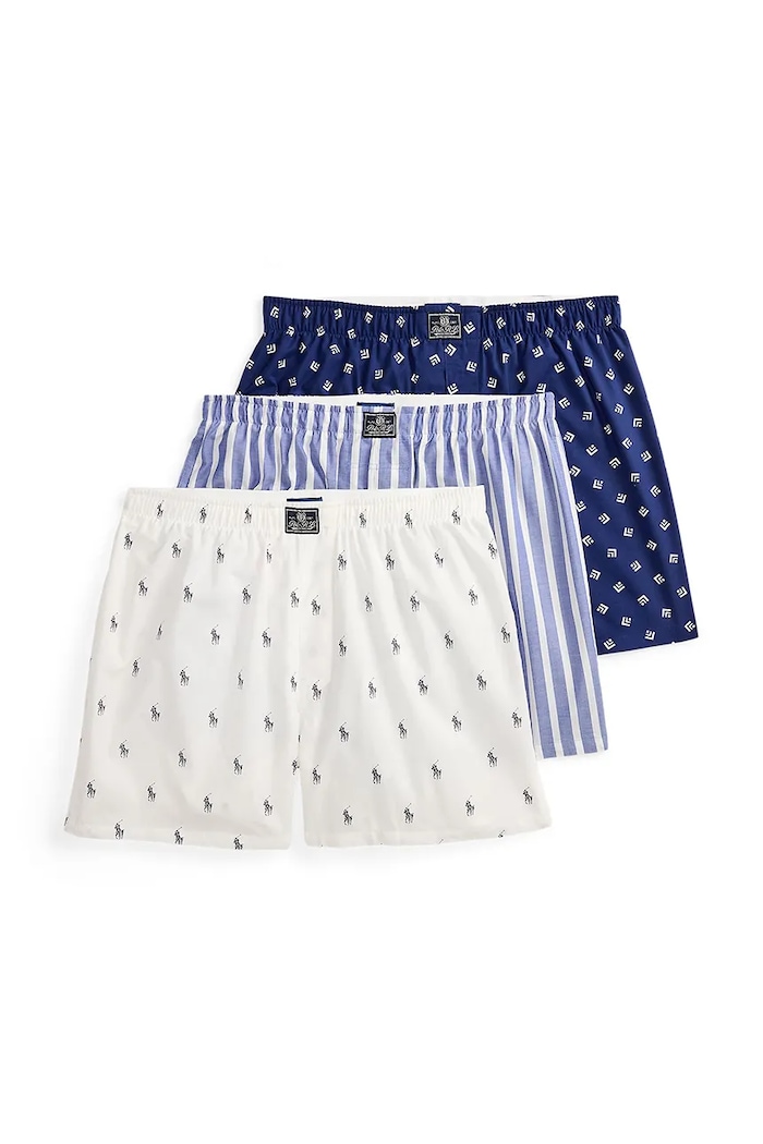 Polo Ralph Lauren boxeri din bumbac pentru bărbați pachet de 3 cu modele albastru 714830273