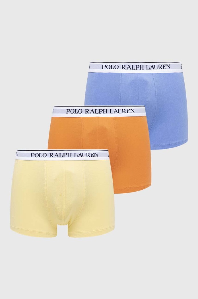 Polo Ralph Lauren μποξεράκι ανδρικό βαμβακερό με ελαστάν 3-pack εμπριμέ κίτρινο 714830299