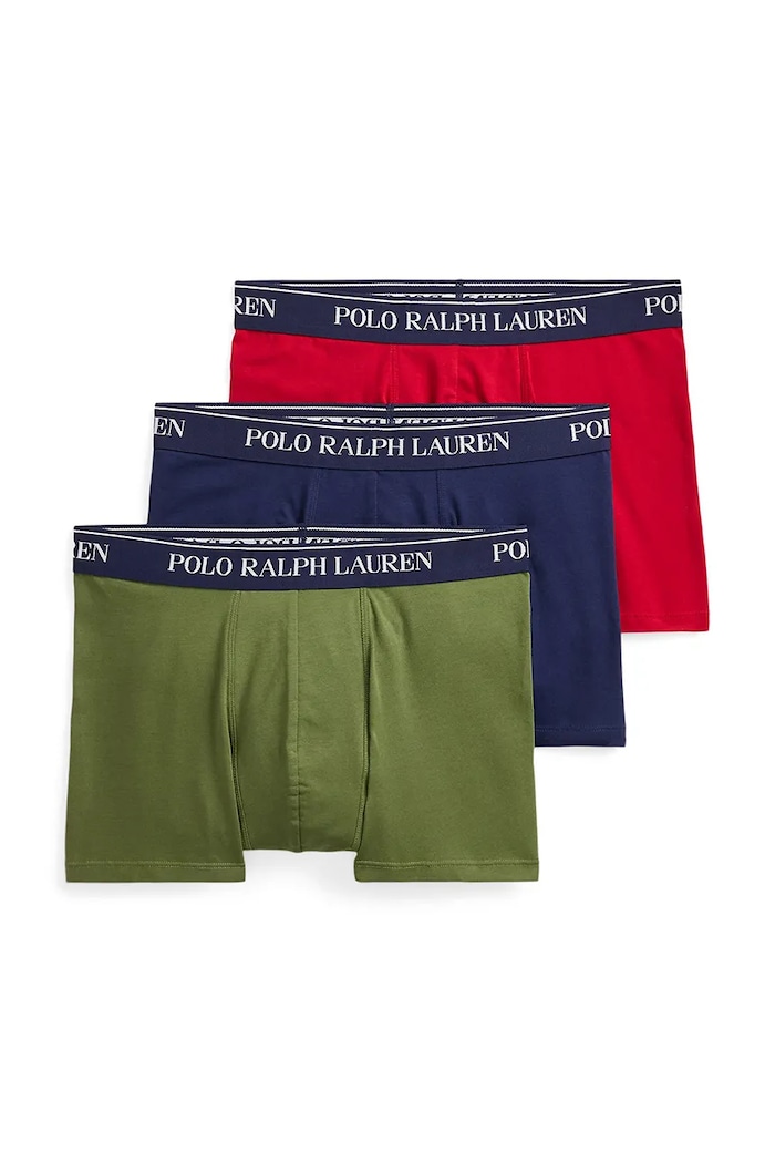 Polo Ralph Lauren boxeri din bumbac cu elastan pentru bărbați pachet de 3 tricotaj rosu 714830299