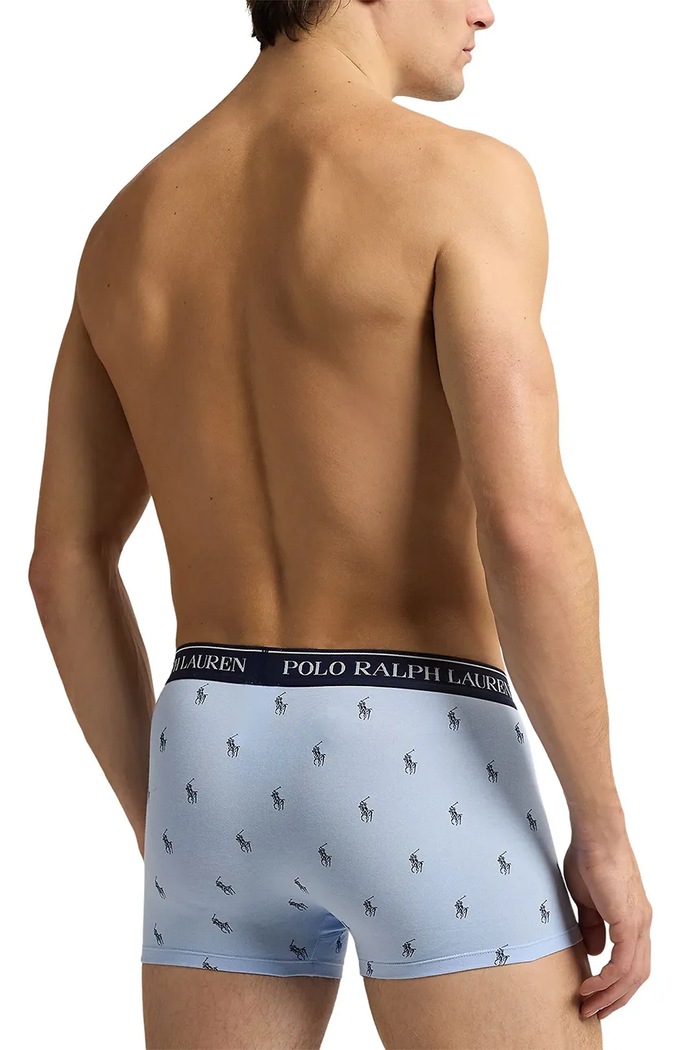 Polo Ralph Lauren boxerky pánské bavlněné s elastanem 3-pack modrá 714830299