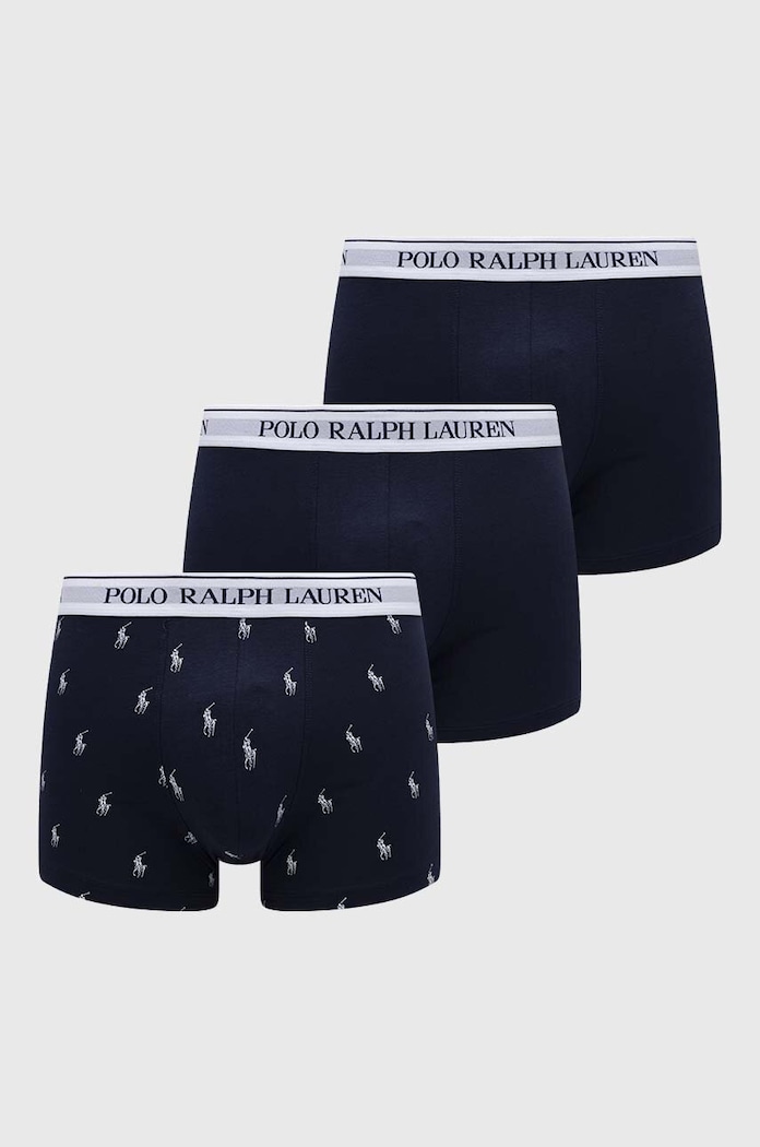 Polo Ralph Lauren boxerky bavlnené s elastanom pánske 3-pak jednofarebný tmavomodrá 714830299