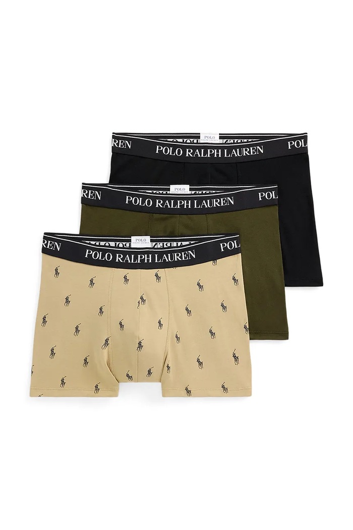 Polo Ralph Lauren boxerky pánské bavlněné s elastanem 3-pack zelená 714830299