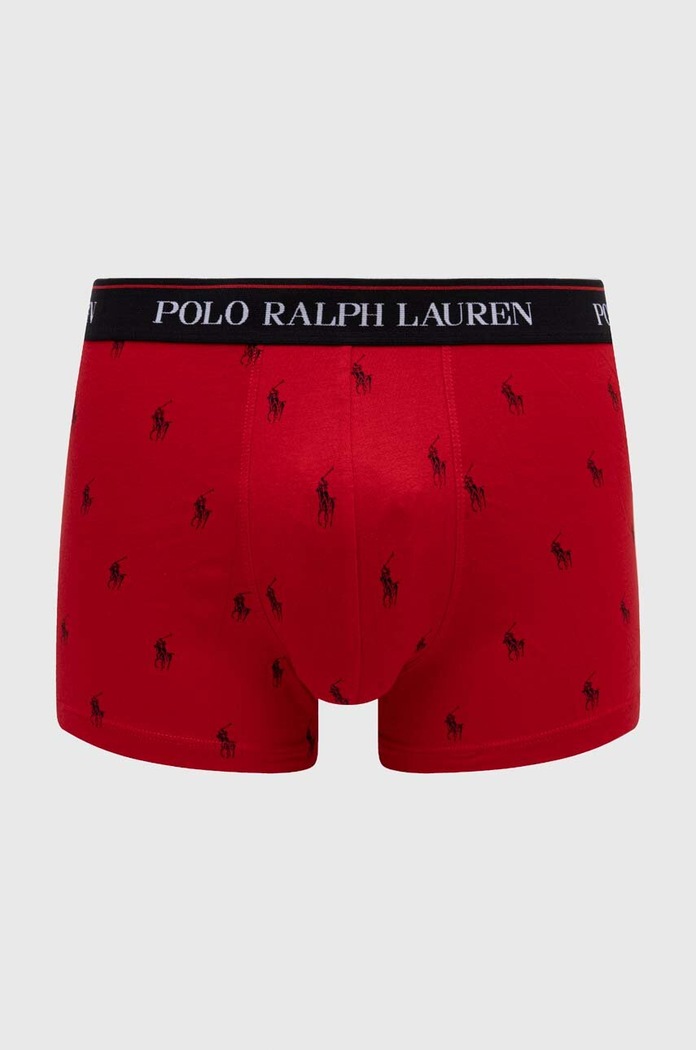 Polo Ralph Lauren boxerky pánske bavlnené s elastanom 3-pak burgundské 714830299
