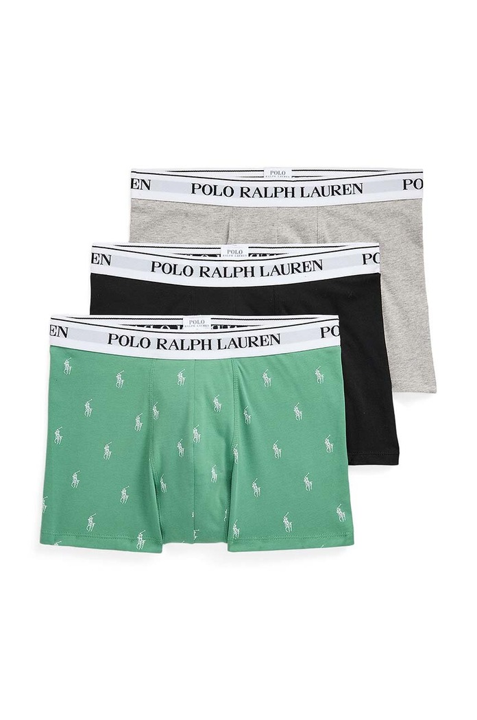 Polo Ralph Lauren boxerky pánské bavlněné s elastanem 3-pack hladký šedá 714830299