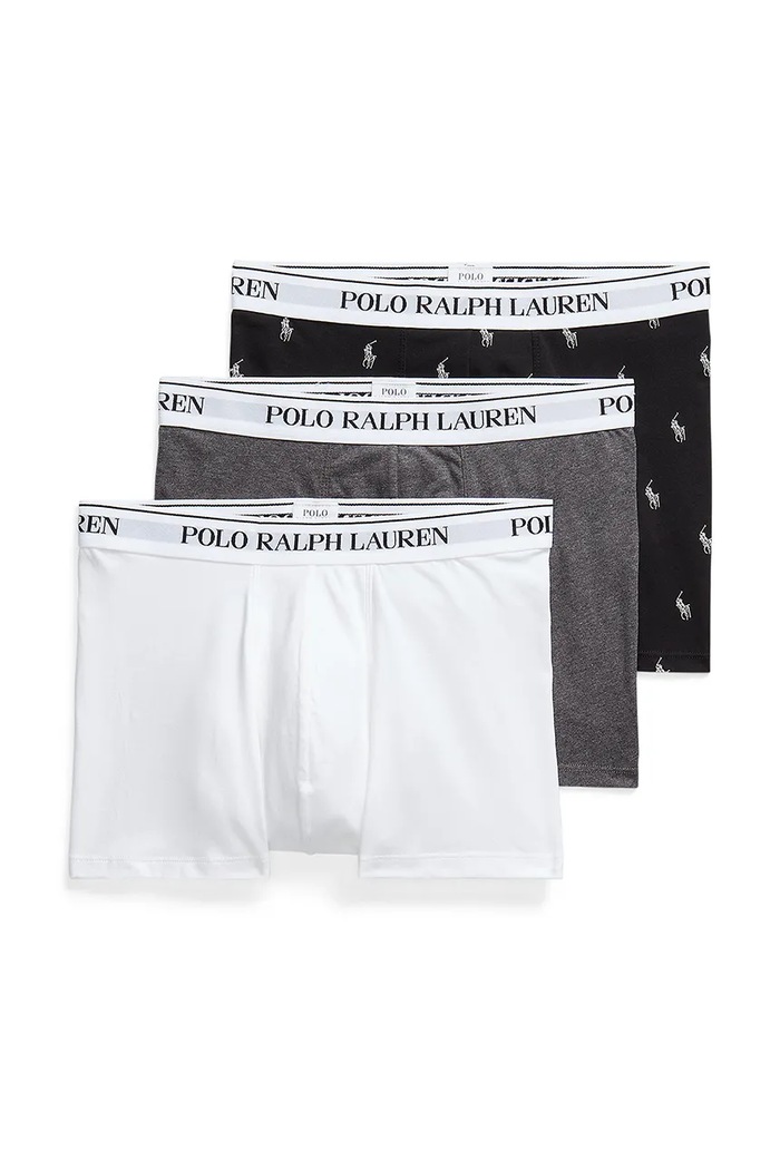 Polo Ralph Lauren boxerky bavlnené s elastanom pánske 3-pack vzorovaný sivá 714830299