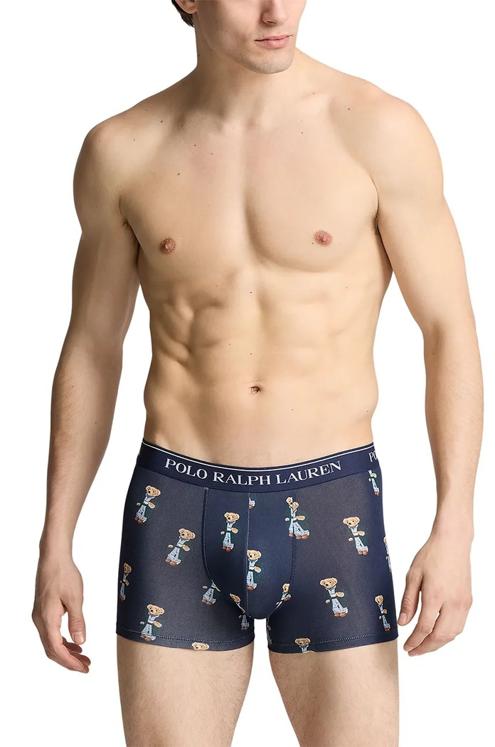 Polo Ralph Lauren boxerky pánské bavlněné s elastanem 3-pack 714830299 modrá SS26