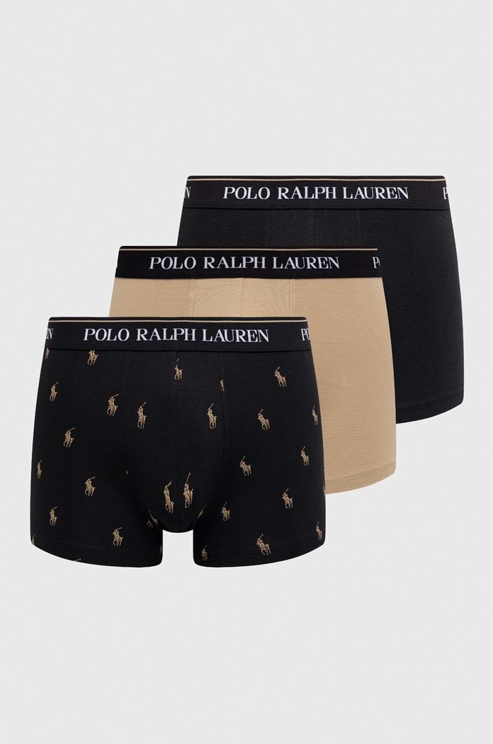 Polo Ralph Lauren Boxeralsó férfi pamut elasztánnal 3-as csomag sima fekete 714830299