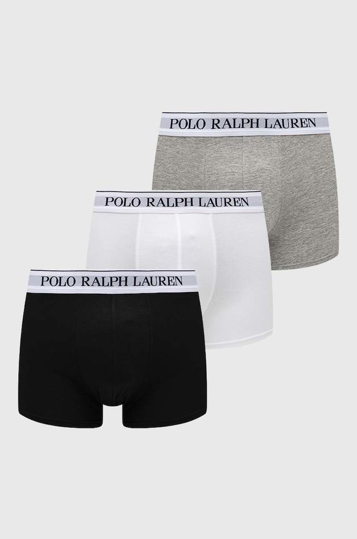 Polo Ralph Lauren boxerky bavlnené s elastanom pánske 3-pak jednofarebný sivá 714830299