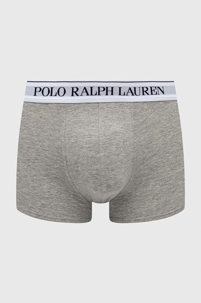 Polo Ralph Lauren Боксери бавовняні з еластаном 3 шт. сірий 714830299