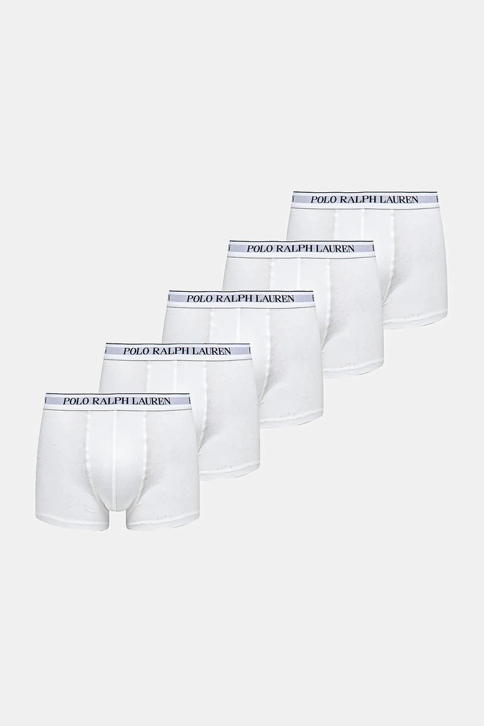 Polo Ralph Lauren boxerky pánske 5-pak jednofarebný biela 714864292