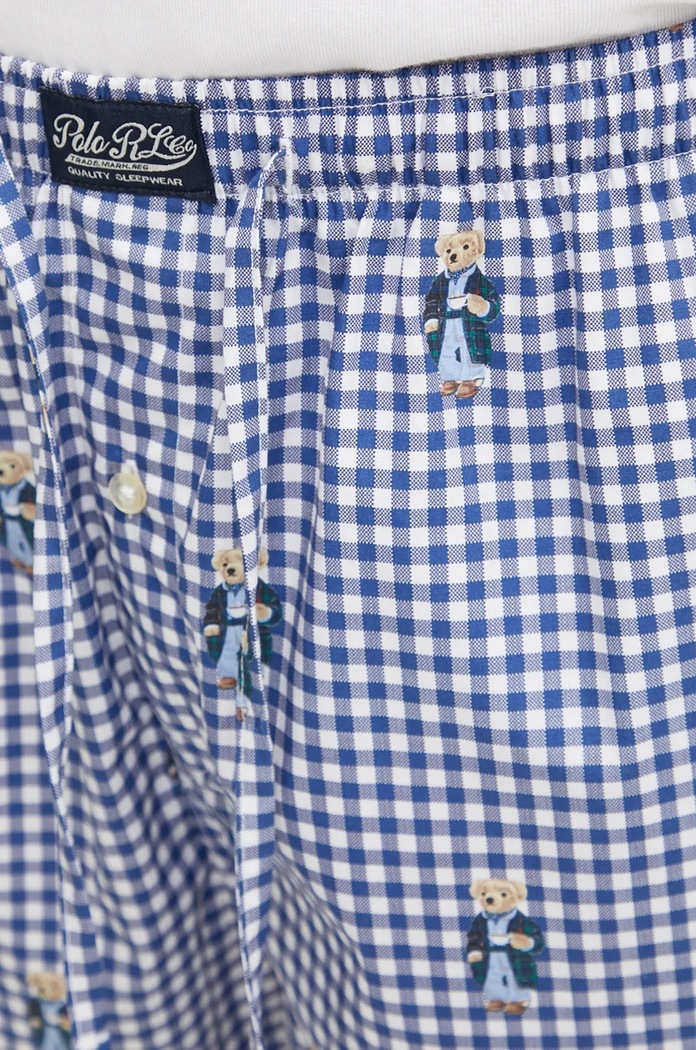 Polo Ralph Lauren Долнище на пижама мъжко от памук син 714899509