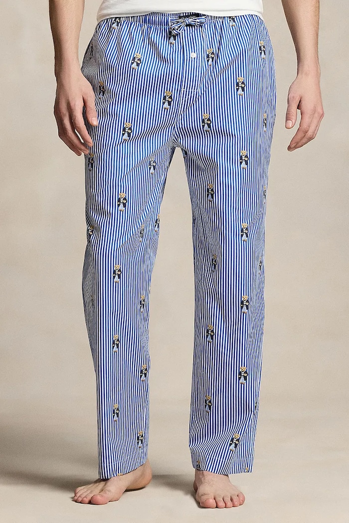 Polo Ralph Lauren spodnie piżamowe męskie bawełniane granatowy 714899509