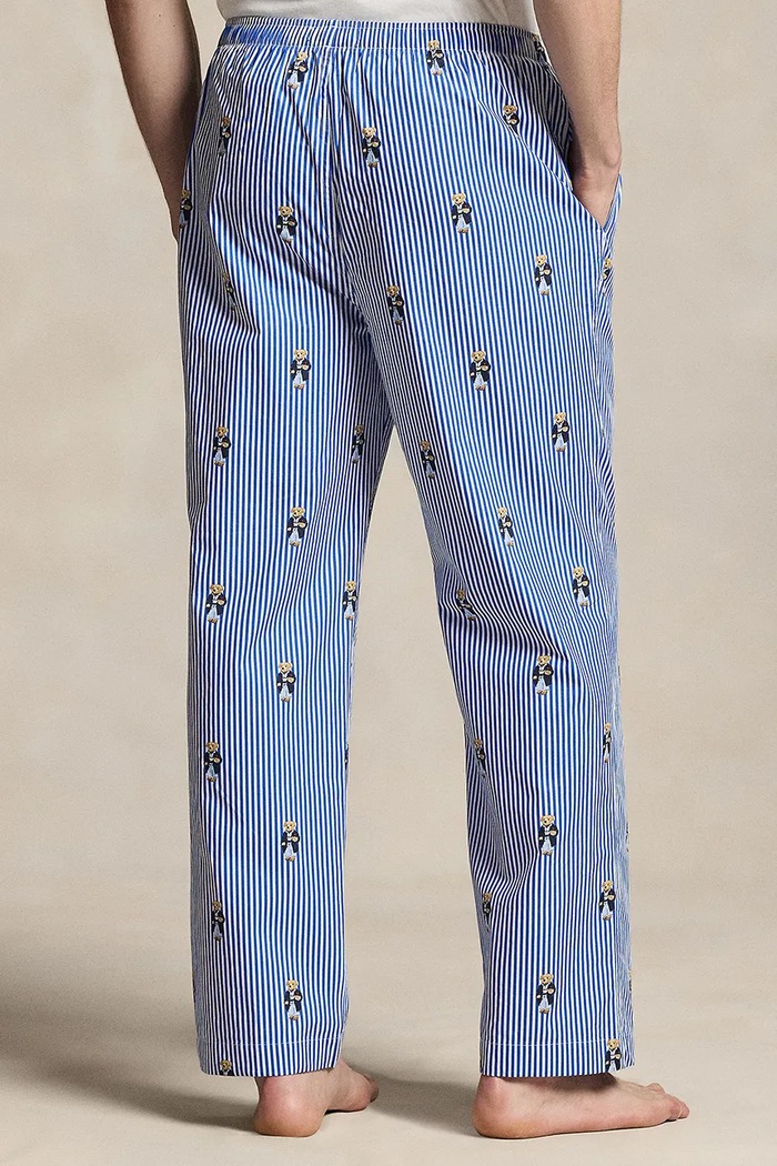 Polo Ralph Lauren spodnie piżamowe męskie bawełniane 714899509 granatowy SS26