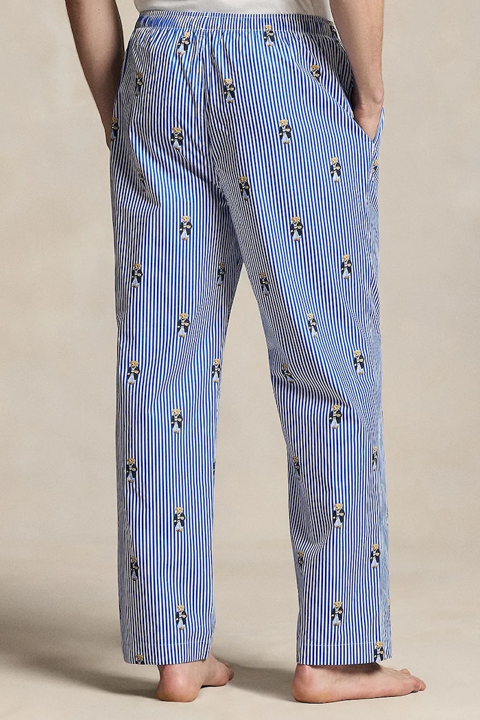 Polo Ralph Lauren spodnie piżamowe męskie bawełniane 714899509 granatowy SS26