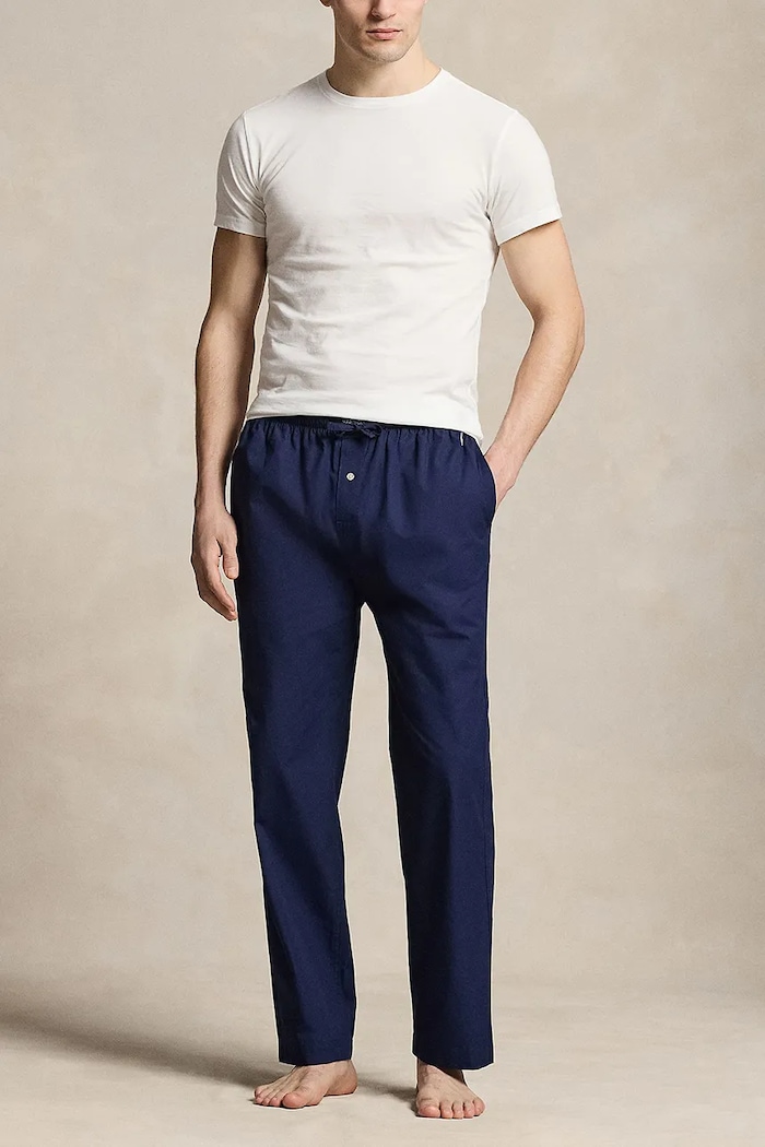 Odzież Polo Ralph Lauren spodnie piżamowe męskie bawełniane 714899509 granatowy
