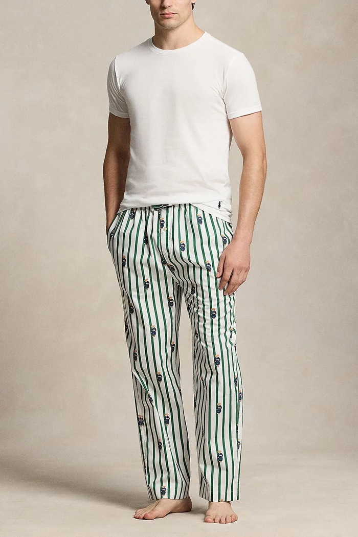 Odzież Polo Ralph Lauren Spodnie piżamowe męskie bawełniane 714899509 zielony