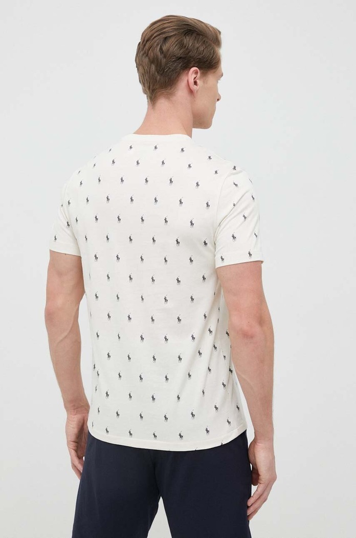 Oblečenie Bavlnené pyžamové tričko Polo Ralph Lauren 714899612 béžová
