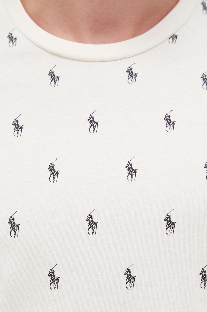 Bavlnené pyžamové tričko Polo Ralph Lauren 714899612 béžová