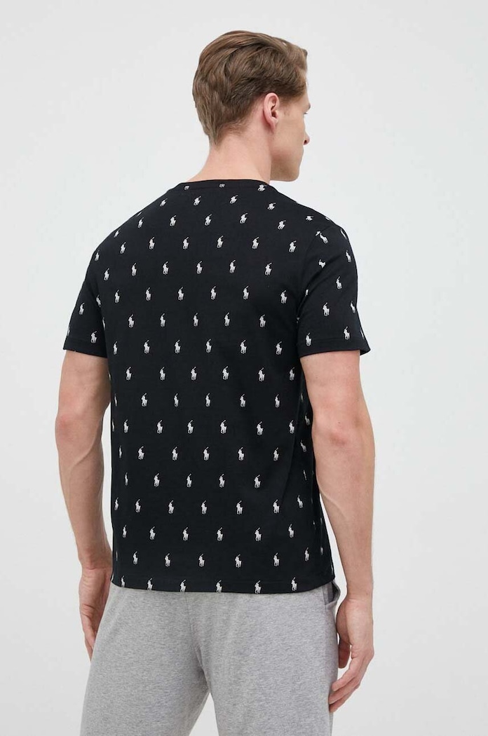 Oblečenie Bavlnené pyžamové tričko Polo Ralph Lauren 714899612 čierna