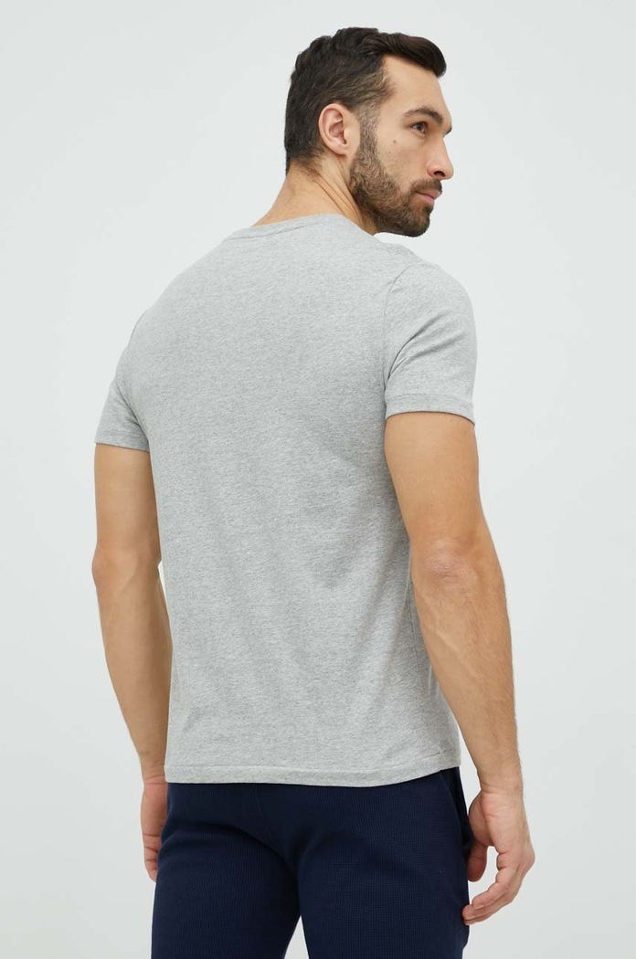 Oblečení Bavlněné pyžamové tričko Polo Ralph Lauren 714899613 šedá