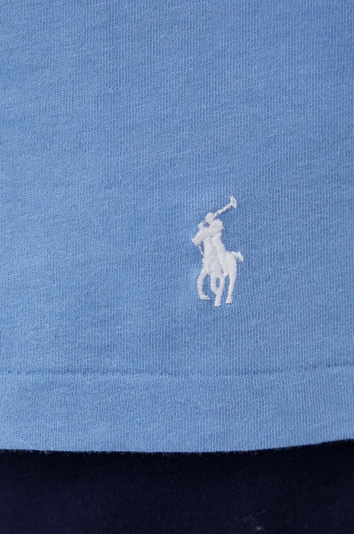 Βαμβακερή πιτζάμα μπλουζάκι Polo Ralph Lauren 714899613 μπλε