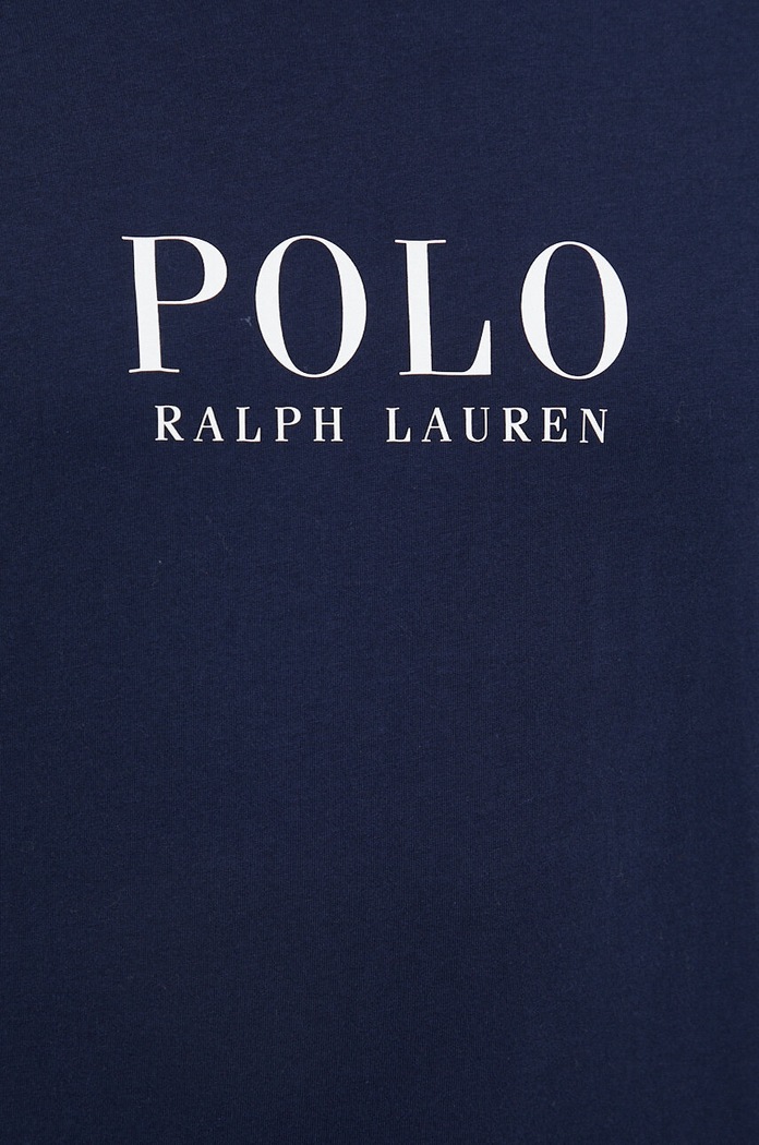 Bavlněné pyžamové tričko Polo Ralph Lauren námořnická modř 714899613