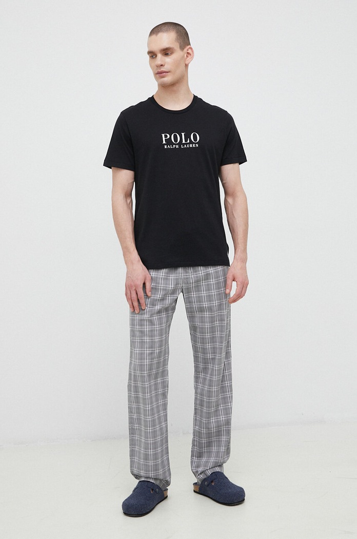 Polo Ralph Lauren t-shirt piżamowy bawełniany 714899613 czarny SS26
