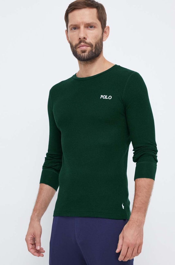 Pidžama dugih rukava Polo Ralph Lauren zelena 714899615