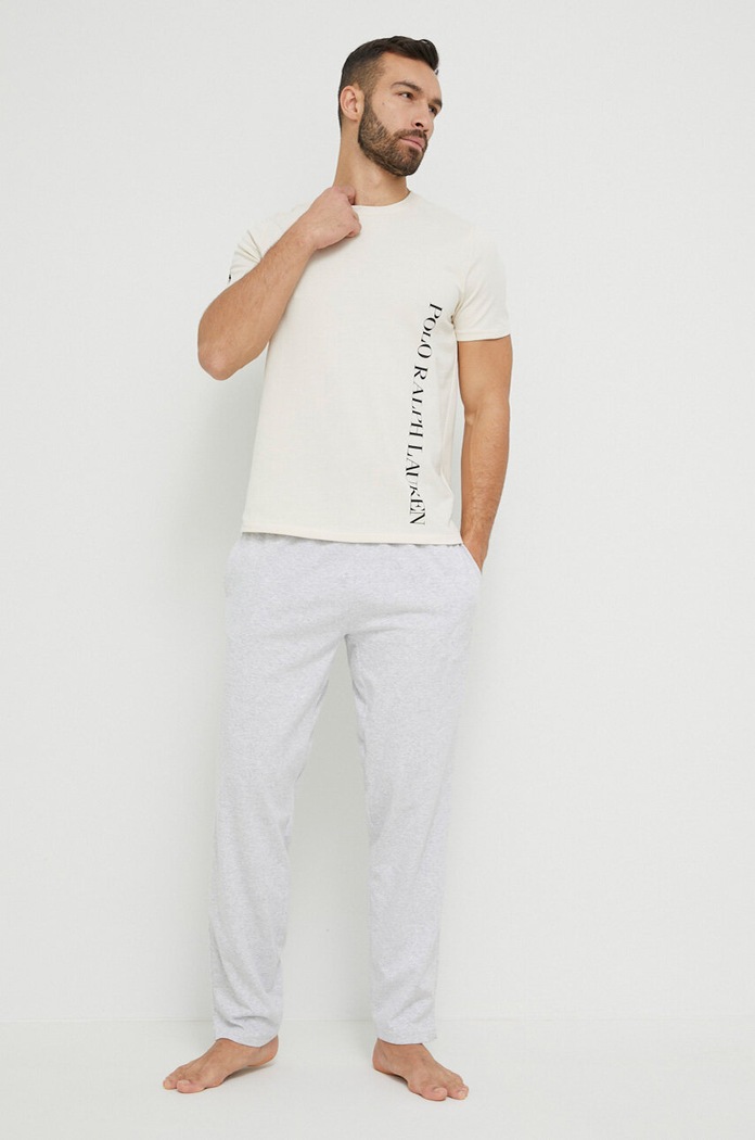 Pyžamové tričko Polo Ralph Lauren 714899619 béžová SS23