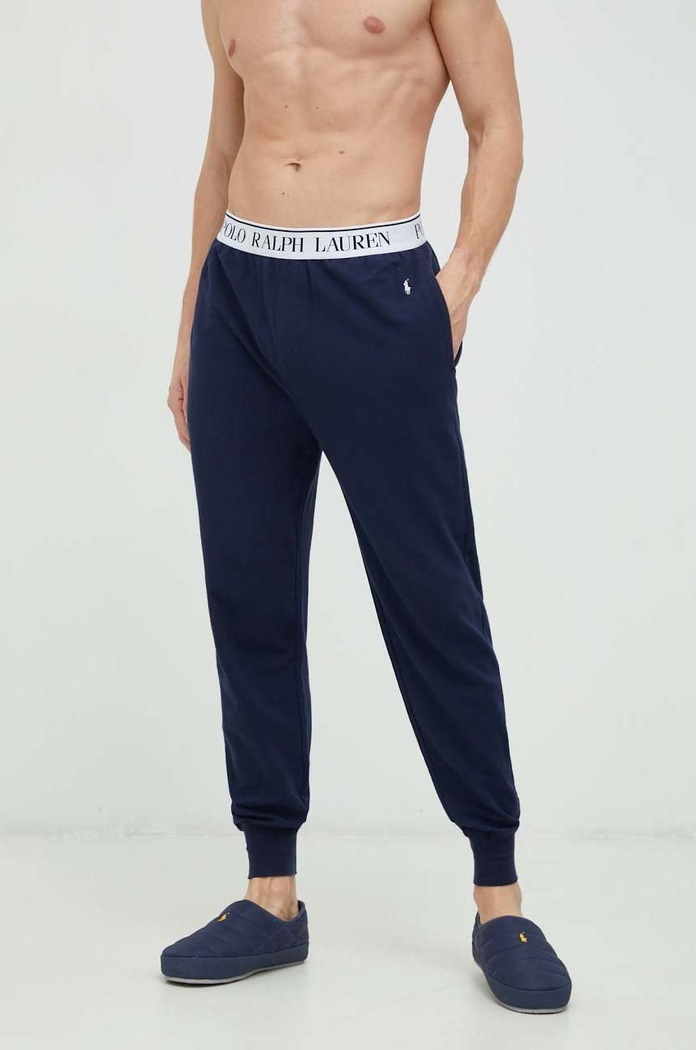 Παντελόνι lounge Polo Ralph Lauren με ελαστάν σκούρο μπλε 714899621