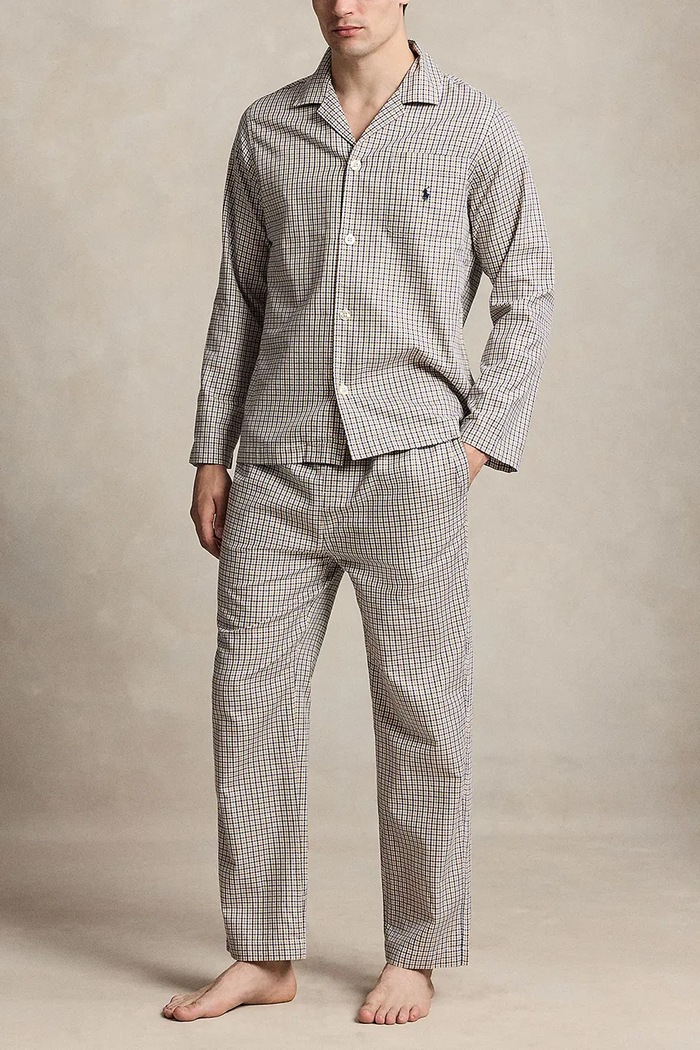 Polo Ralph Lauren Piżama dwuczęściowa męska bawełniana szary 714899627